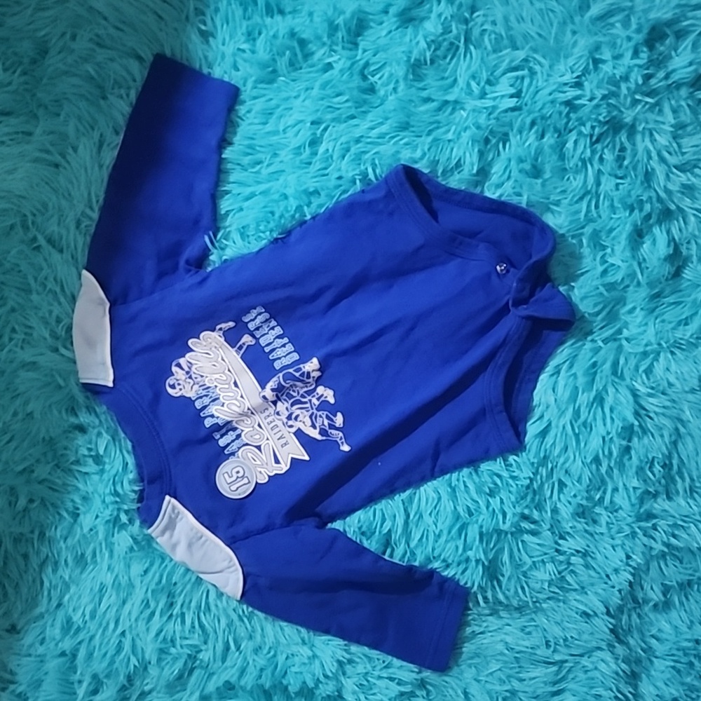 Wonder kids 100% cotton Rockville Raiders long sleeve diaper shirt